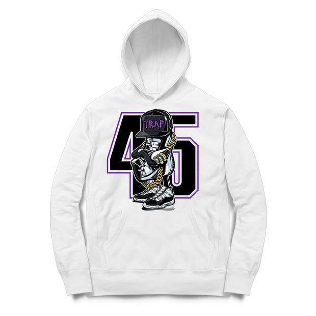 Youth 11 Concord Hoodie | Concord Sneakerhead - Retro 11 Concord 2018 / White Hooded tee shirt