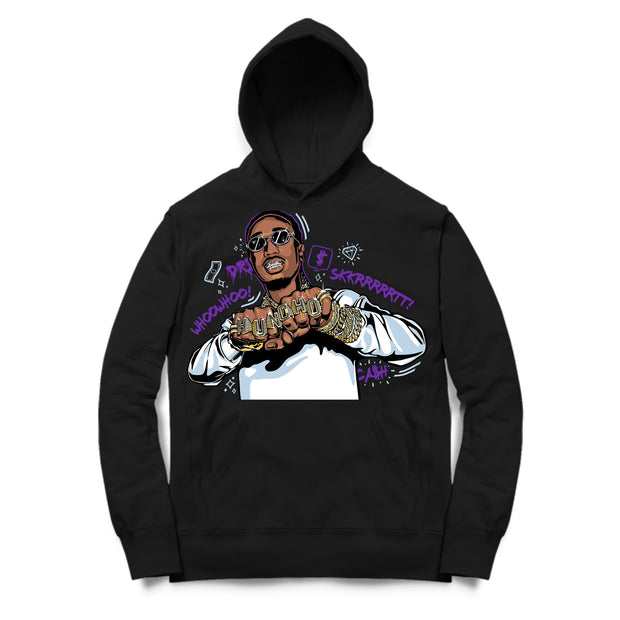 Youth 11 Concord Hoodie | Huncho Rings - Retro 11 Concord 2018 / Black Hooded tee shirt