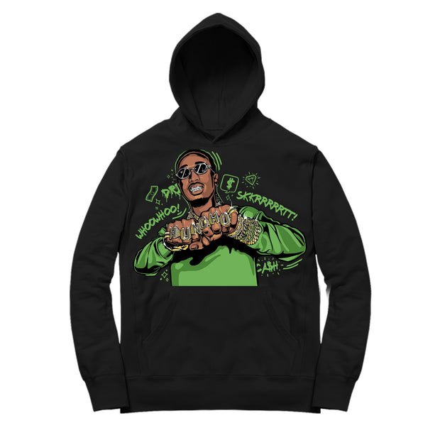 Women 3 Chlorophyll Hoodie | Huncho Rings - Retro 3 Chlorophyll Tinker / Black Hooded tee shirts