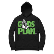 Women 3 Chlorophyll Hoodie | Drake Gods Plan - Retro 3 Chlorophyll Tinker / Black Hooded tee shirts