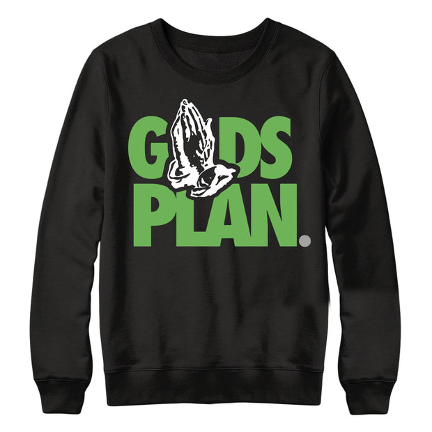 Women 3 Chlorophyll Sweater | Drake Gods Plan - Retro 3 Chlorophyll Tinker Black Crewneck tee shirts