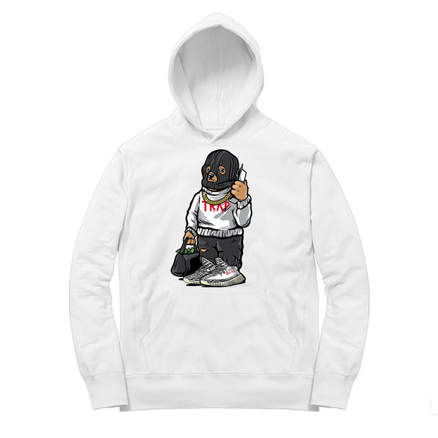 Youth Boost Zebra 350 Hoodie shirt | Trap Bear - Zebra 350 V2 / white hooded tee shirts