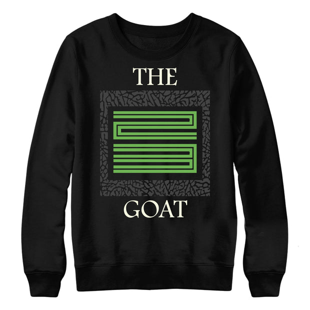 Women 3 Chlorophyll Sweater | The Goat 23 - Retro 3 Chlorophyll Tinker / Black Crewneck tee shirts