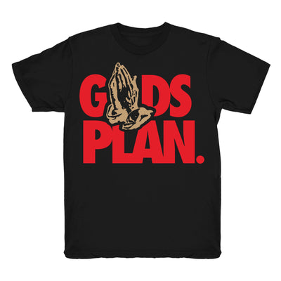 Youth 4 Fire Red shirt | Drake Gods Plan - Retro 4 Fire Red / black tee shirts