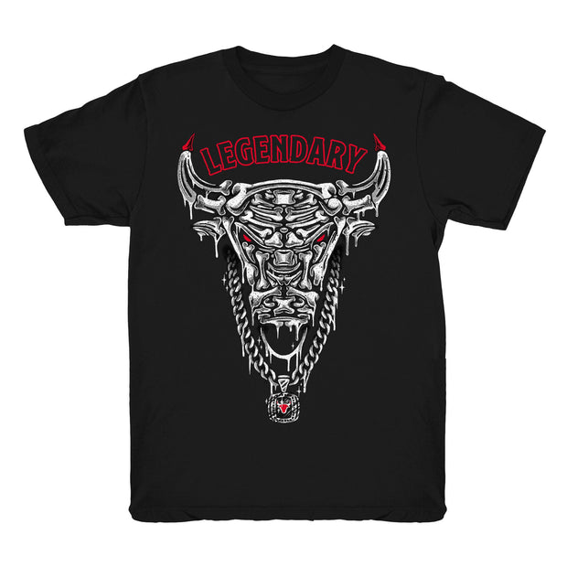 Women 4 Fire Red shirt | Legendary Bull - Retro 4 Fire Red / black tee shirts