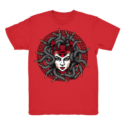 Women 4 Fire Red shirt | Medusa Laced - Retro 4 Fire Red / red tee shirts