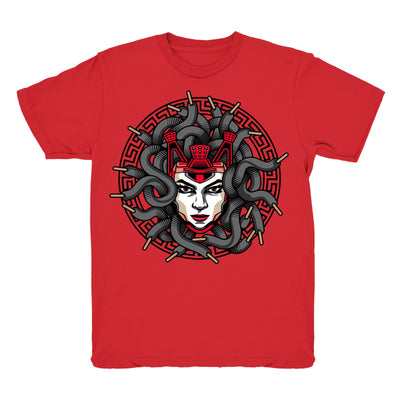 Youth 4 Fire Red shirt | Medusa Laced - Retro 4 Fire Red / red tee shirts