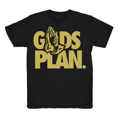 Youth Foamposite Black Metallic Gold shirt | Drake Gods Plan - Black Metallic Gold Nike Foamposite Pro / black tee shirts