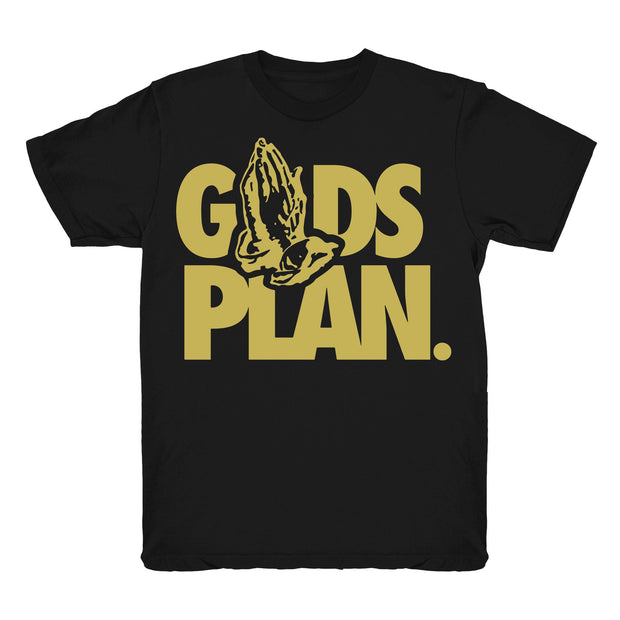 Youth Foamposite Black Metallic Gold shirt | Drake Gods Plan - Black Metallic Gold Nike Foamposite Pro / black tee shirts