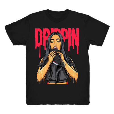 Women 6 Infrared shirt | 6s Drippin - Retro 6 Infrared 2019 / Black tee shirts