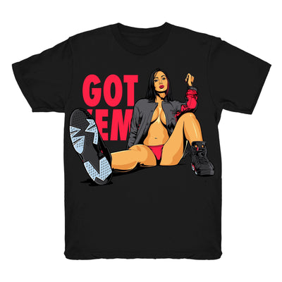 Women 6 Infrared shirt | Got Em - Retro 6 Infrared 2019 / Black tee shirts