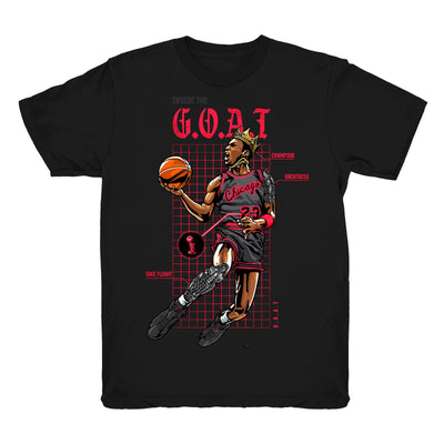 Youth 6 Infrared shirt | Goat Blueprint - Retro 6 Infrared 2019 / Black tee shirts