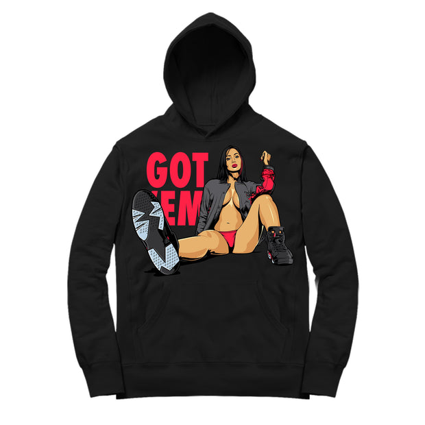 Youth 6 Infrared Hoodie shirt | Got Em - Retro 6 Infrared 2019 Hooded tee shirts