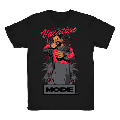 Women 6 Infrared shirt | Drake Vacation Mode - Retro 6 Infrared 2019 / Black tee shirts