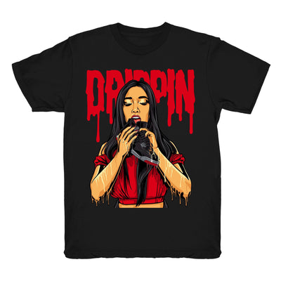 Women 4 Bred shirt | Drippin 4s - Retro 4 Bred 2019 OG / Black tee shirts