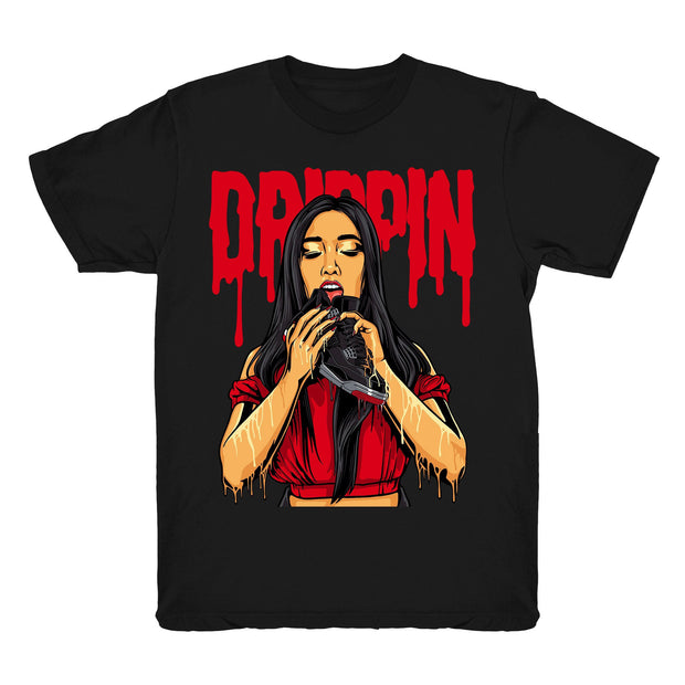 Youth 4 Bred shirt | Drippin 4s - Retro 4 Bred 2019 OG / Black tee shirts