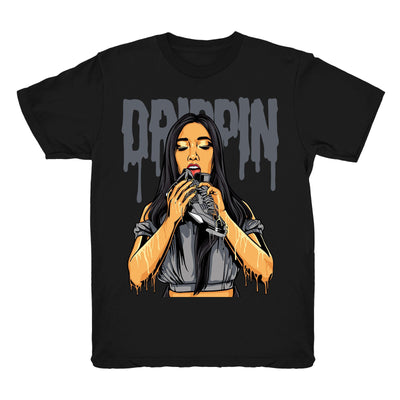 Youth 4 Cool Grey shirt | Drippin - Retro 4 Cool Grey / Black tee shirts