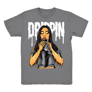 Women 4 Cool Grey shirt | Drippin - Retro 4 Cool Grey / Grey tee shirts