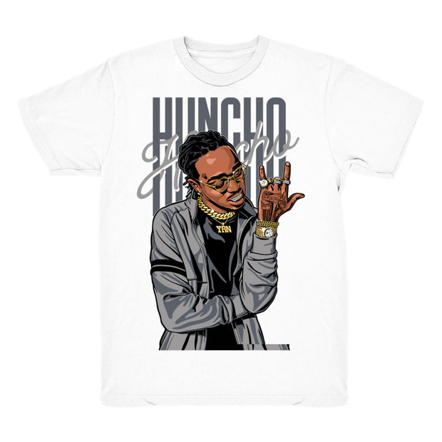 Youth 4 Cool Grey shirt | Huncho - Retro 4 Cool Grey / White tee shirts