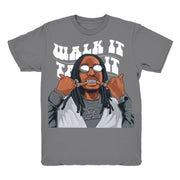 Women 4 Cool Grey shirt | Quavo Walk It - Retro 4 Cool Grey / Grey tee shirts