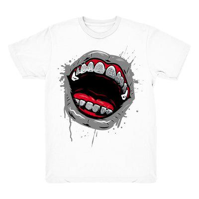 Youth 4 Cool Grey shirt | Grillz Drippin - Retro 4 Cool Grey / White tee shirts