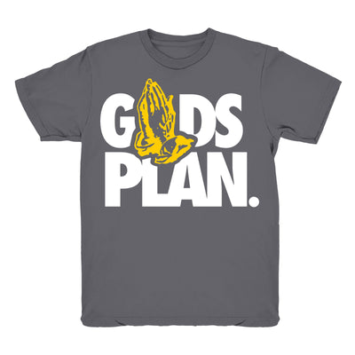 Men 4 Cool Grey shirt | Drake Gods Plan - Retro 4 Cool Grey / Grey tee shirts