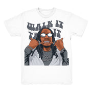 Women 4 Cool Grey shirt | Quavo Walk It - Retro 4 Cool Grey / White tee shirts