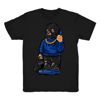 Women 12 Game Royal shirt | Trap Bear - Retro 12 Game Royal 2019 / Black tee shirts