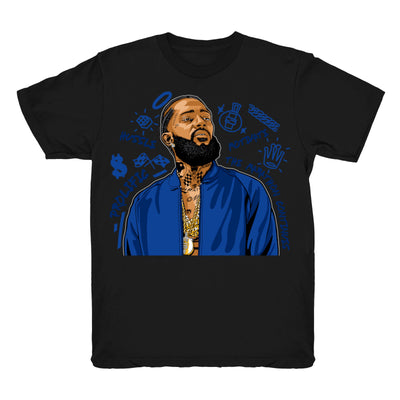 Women 12 Game Royal shirt | Nipsey Forever Fly - Retro 12 Game Royal 2019 / Black tee shirts