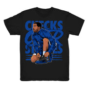 Women 12 Game Royal shirt | Drake Checks Over Stripes - Retro 12 Game Royal 2019 / Black tee shirts