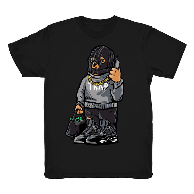 Youth 4 Cool Grey shirt | Trap Bear - Retro 4 Cool Grey / Black tee shirts