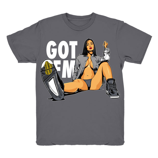 Youth 4 Cool Grey shirt | Got Em - Retro 4 Cool Grey / Grey tee shirts