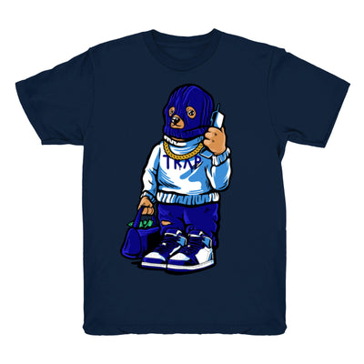 Youth 1 UNC shirt | UNC 1 Trap Bear - Retro 1 UNC 2019 / Navy tee shirts