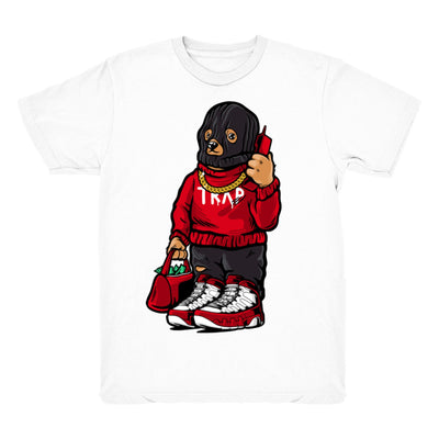 Youth 9 Gym Red shirt | Trap Bear - Retro 9 Gym Red 2019 / white tee shirts