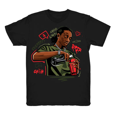 Youth 6 Travis shirt | Quavo Drip - Retro 6 Cactus Jack 2019 / Black tee shirts