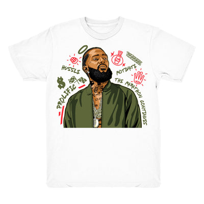 Youth 6 Travis shirt | Nipsey Forever Fly - Retro 6 Cactus Jack 2019 / White tee shirts