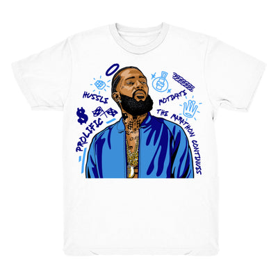 Women 1 UNC shirt | Nipsey Forever Fly - Retro 1 UNC 2019 / White tee shirts