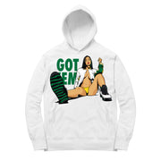 Women 10 Seattle Hoodie shirt | Seattle 10 Got Em - Retro 10 Seattle / White hooded tee shirt