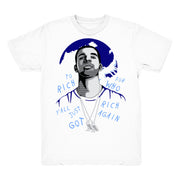 Women 1 UNC shirt | Drake To Rich - Retro 1 UNC 2019 / White tee shirts