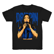 Women 12 Game Royal shirt | 12s Drippin - Retro 12 Game Royal 2019 / Black tee shirts