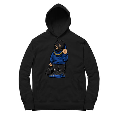 Women 12 Game Royal Hoodie | Trap Bear - Retro 12 Game Royal / Black Hooded shirt