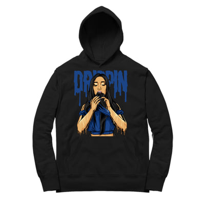 Women 12 Game Royal Hoodie | Drippin - Retro 12 Game Royal / Black Hooded shirt