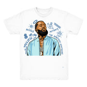 Women Boost Cloud White 350 shirt | Nipsey Forever Fly V2 - Cloud White 350 / white tee shirts