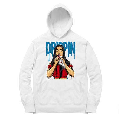 Youth 4 What The Hoodie shirt | 4s Drippin - Retro 4 What The / White hooded tee shirt