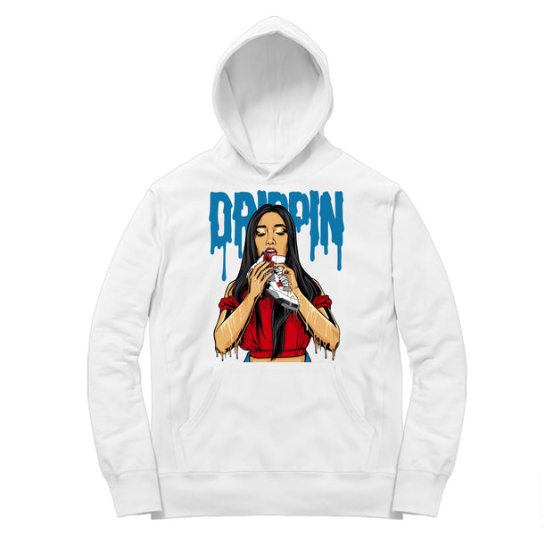 Youth 4 What The Hoodie shirt | 4s Drippin - Retro 4 What The / White hooded tee shirt