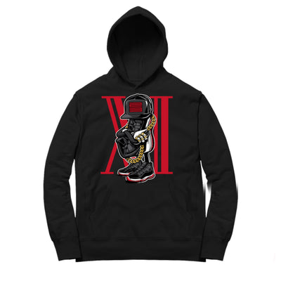 Women 11 Bred Hoodie | Bred XI Sneakerhead - Retro 11 Bred XI 2019 Black Hooded tee shirt