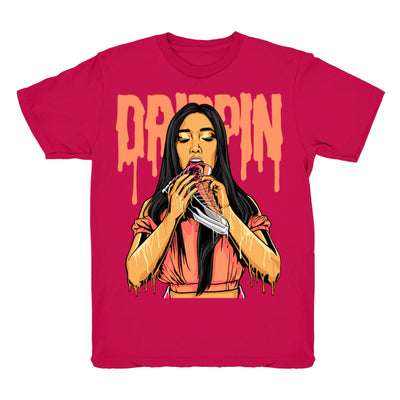 Women 12 Sunrise shirt | Drippin 12s - Retro 12 Hot Punch Sunrise / Berry tee shirts