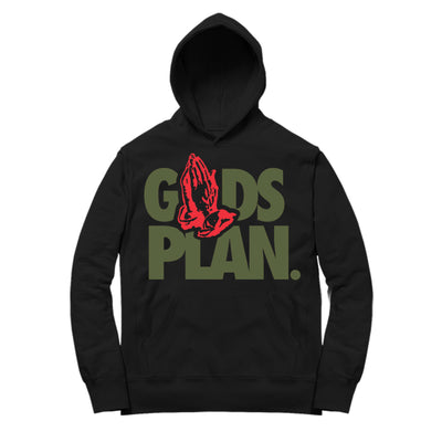 Youth 6 Travis Scott Hoodie | Drake Gods Plan - Retro 6 Travis Scott 2019 / Black Hooded tee shirts