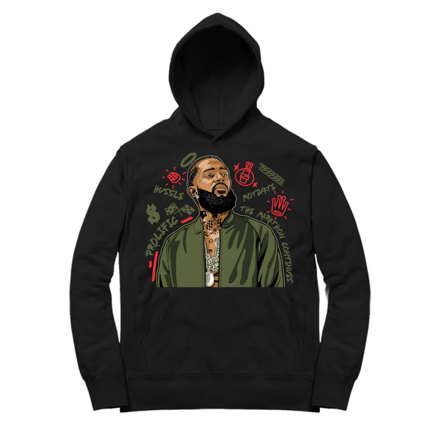 Youth 6 Travis Hoodie | Nipsey Forever Fly - Retro 6 Cactus Jack 2019 / Black Hooded tee shirts