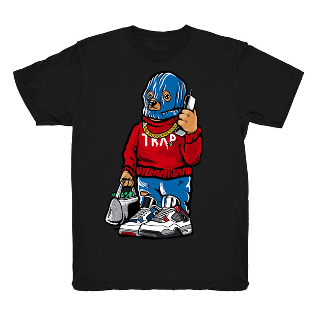 Youth 4 What The 4 shirt | Trap Bear - Retro 4 What The 4s 2019 / Black tee shirts